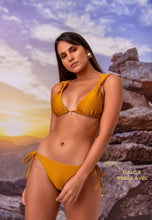Load image into Gallery viewer, 3d Texture Golden Triangle Bikini