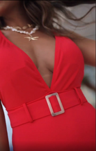 Load image into Gallery viewer, Brazilian Sexy Swimsuit With Belt | Orange Fluorescent