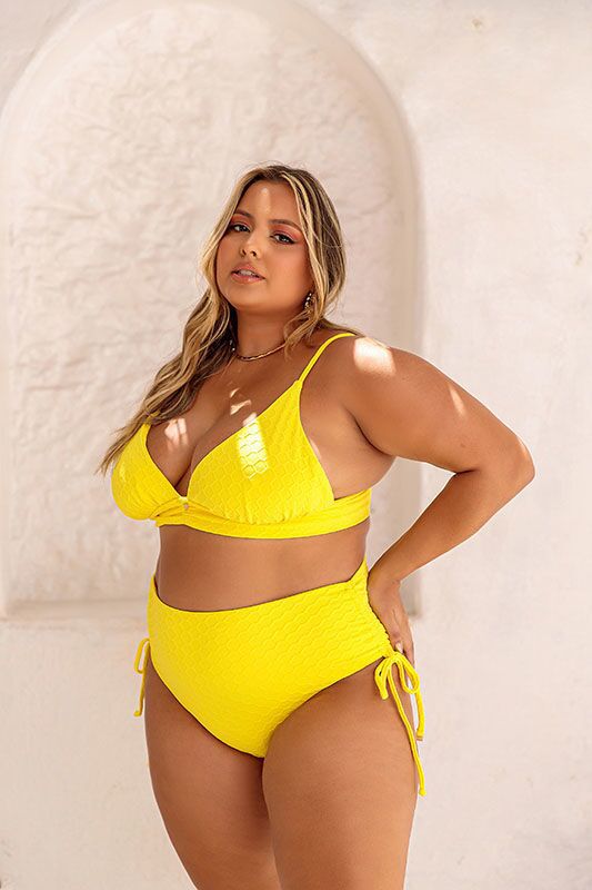 Plus Size Bikini Hot Pant Yellow