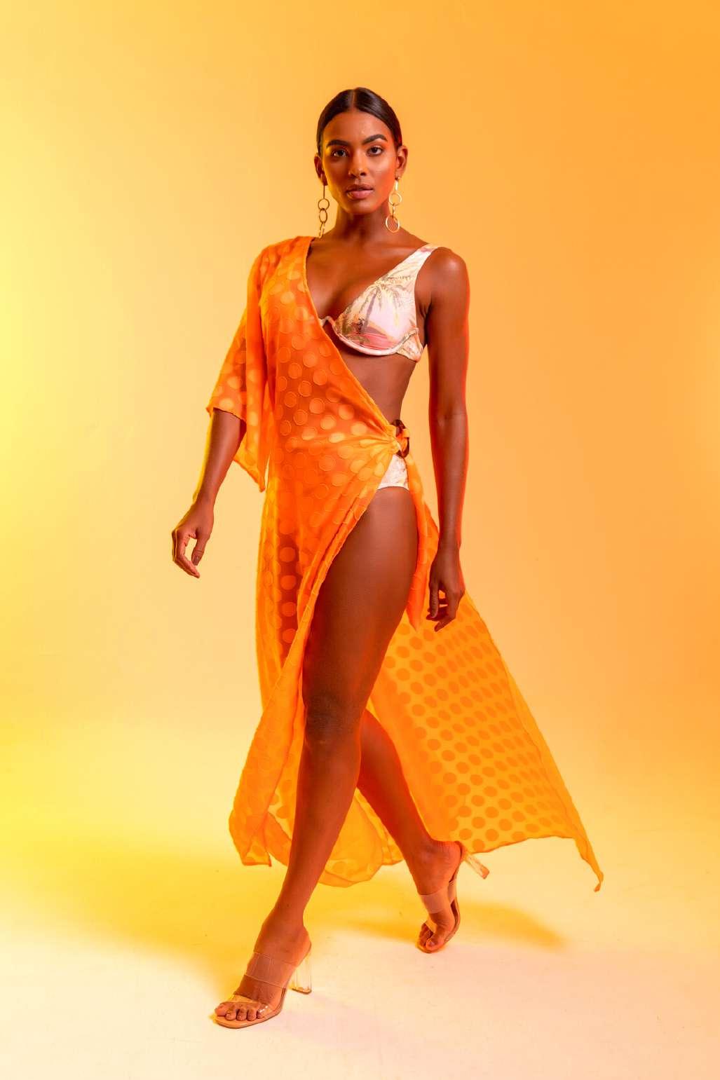 Orange One-Shoulder Dress | Cover Up