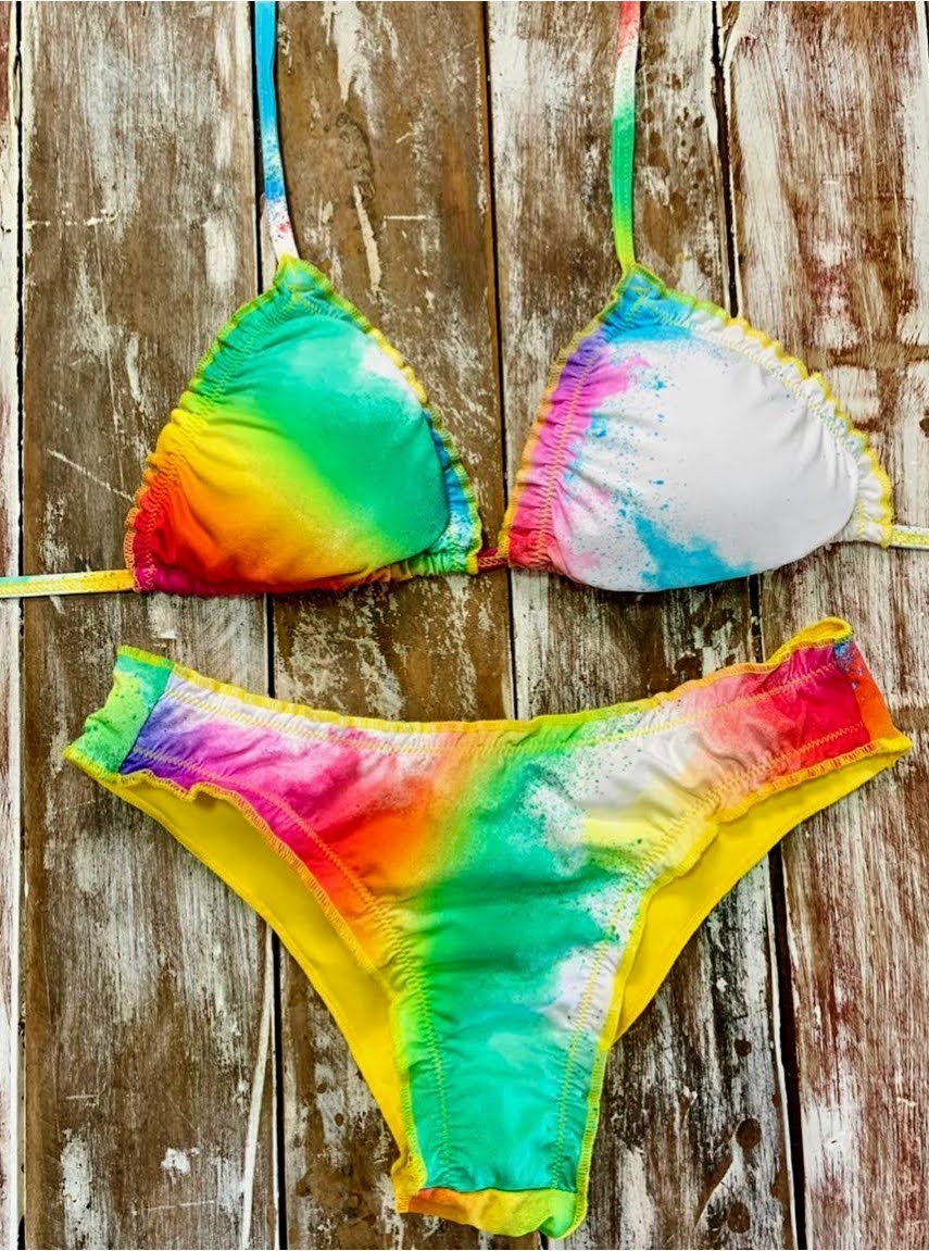 Tie-Dye Brazilian Triangle Bikini