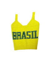Load image into Gallery viewer, Brazil Crop Knit Top Yellow
