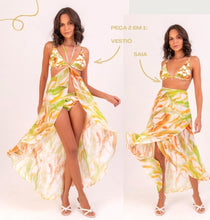 Load image into Gallery viewer, 3pack Cover Up With Bikini Printed Swimwear
