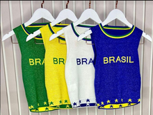 Load image into Gallery viewer, Brazil Crop Knit Lurex White
