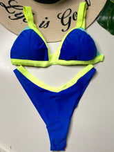 Load image into Gallery viewer, Sie Swim Bikini Bottom | Blue and Green
