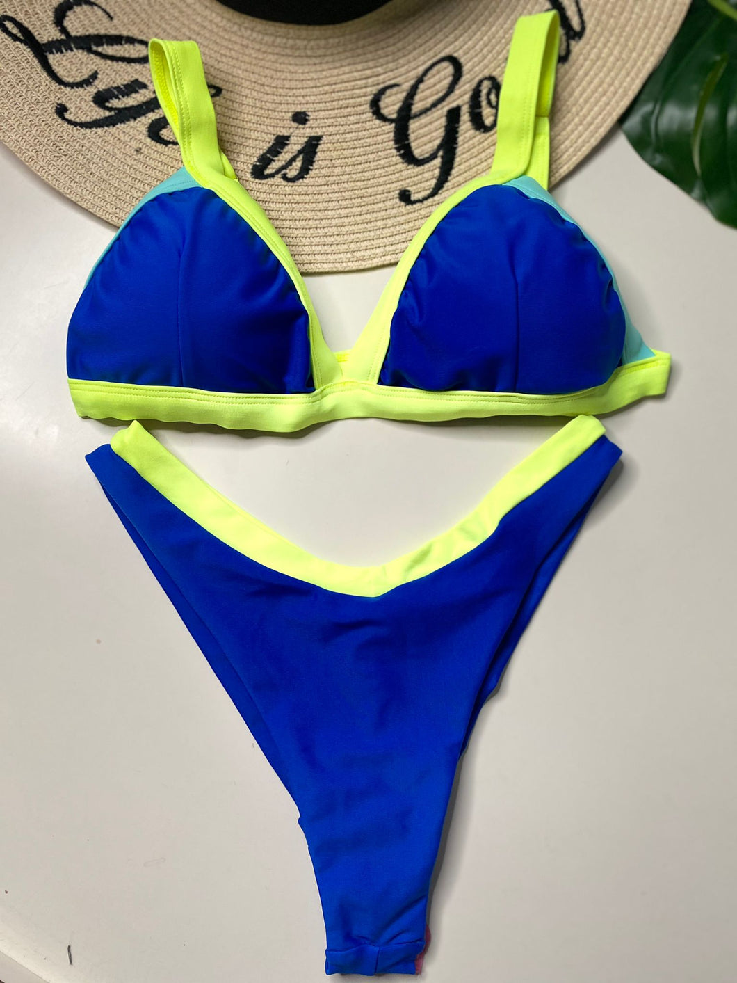 Sie Swim Bikini Bottom | Blue and Green