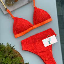 Load image into Gallery viewer, Brazilian Bikini Sie Swim Hot Pant Bottom | Orange Fluorescent
