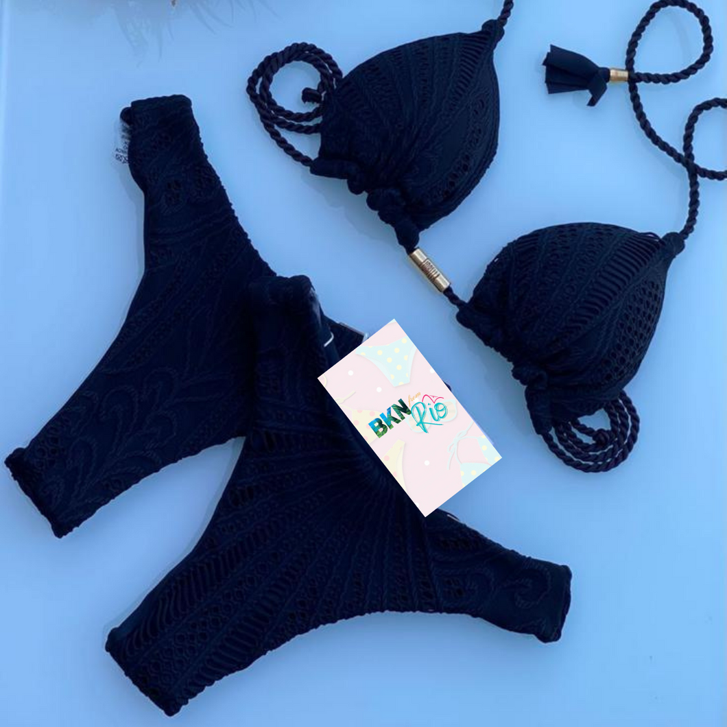 Brazilian Bikini Sie Swim| Double Side | Black
