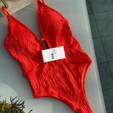 Load image into Gallery viewer, Brazilian Sexy Swimsuit | Orange Fluorescent
